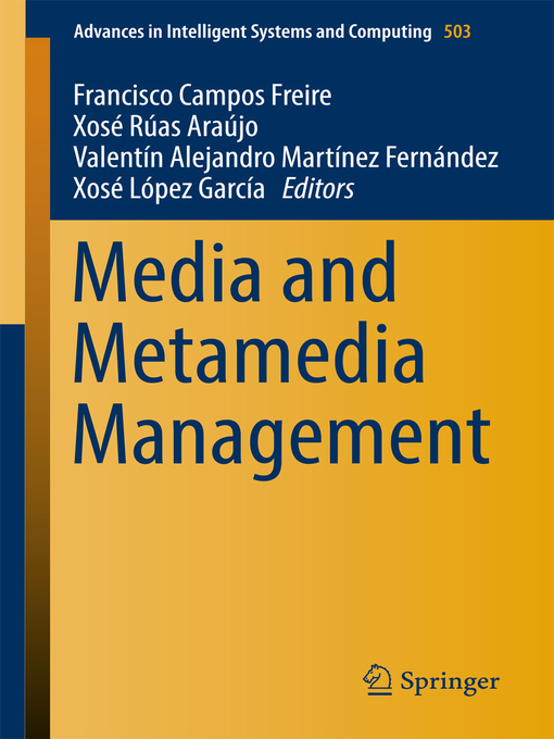 Title details for Media and Metamedia Management by Francisco Campos Freire - Wait list